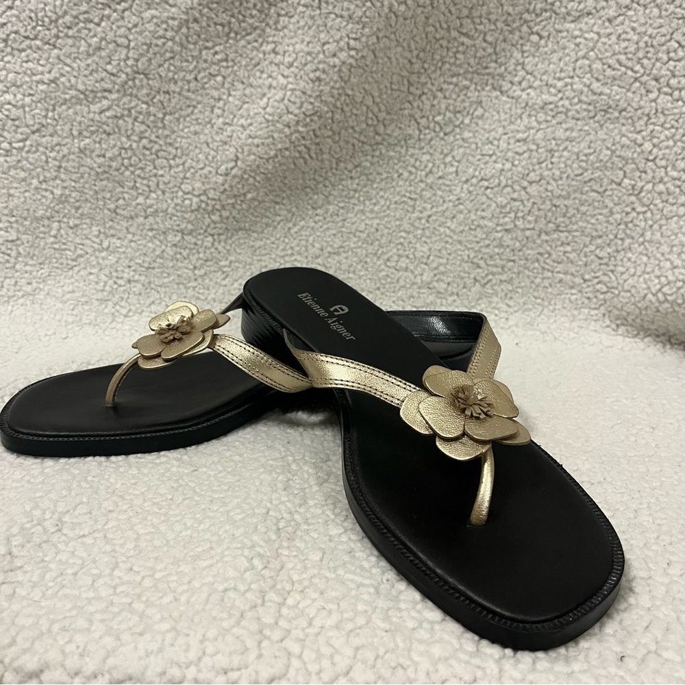 Etienne Aigner Leather Sandals Size 9.5